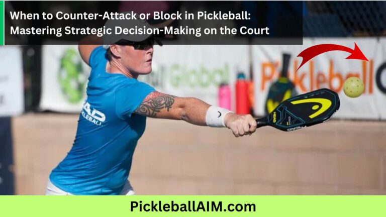 Strategic Decision-Making in Pickleball When to Counter-Attack or Block for Winning Plays